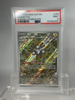 2024 POKEMON SVP EN-SV BLACK STAR PROMO #159 MAGNETON PSA 9 - Image 1