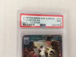 Pokemon 2018 Sun & Moon #121 Tyranitar GX Lost Thunder PSA Graded 9 Mint. - Image 2
