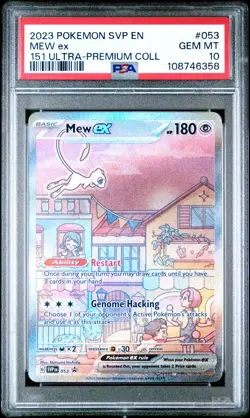 2023 POKEMON SVP EN-SV BLACK STAR PROMO 151 ULTRA-PREM COLL #053 MEW EX PSA 10 - Image 1