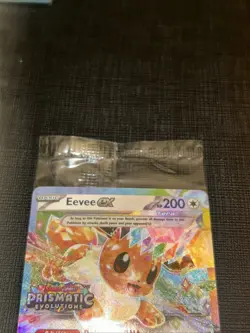 Pokemon TCG Prismatic Evolutions Eevee EX Stamped Promo Holo Card 075/131 sealed - Image 2