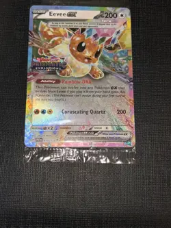 Pokemon TCG Prismatic Evolutions Eevee EX Stamped Promo Holo Card 075/131 sealed - Image 3