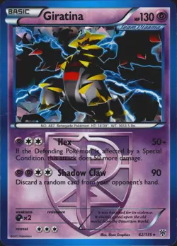 Giratina 62/135 Plasma Storm Cracked-Ice Holo Rare Deck Excl Pokemon Card LP - Image 1