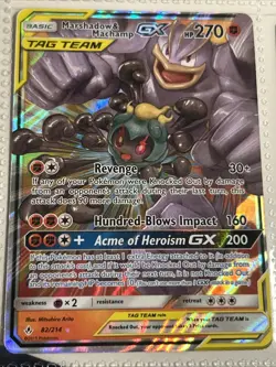 Marshadow & Machamp GX Tag Team Card Full Art Holo Promo Card - Image 1
