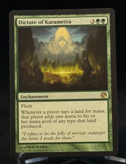 MTG Magic the Gathering NYX Journey Into NYX Dictate of Karametra - Rare - Image 1