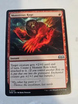 MTG - Monstrous Rage - Wilds of Eldraine - Image 1