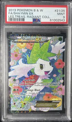 Shaymin EX RC21/RC25 Legendary Treasures: Radiant Collection Holo Pokemon PSA 9 - Image 1
