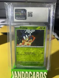 Blipbug Pokemon Paradox Rift Reverse Holo 010/182 ADDITIONAL INK ERROR CGC 9 - Image 2