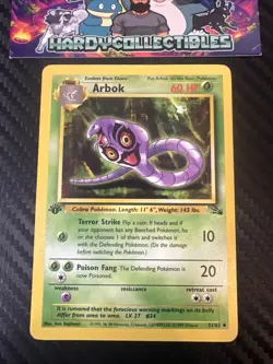Arbok 1st Edition 31/62 Fossil WOTC Vintage Pokemon MP - Image 1