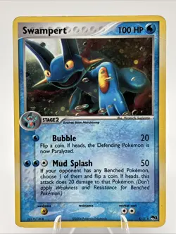 Swampert 5/17 Pop Series 1 Holo Rare Promo 2004 Vintage Pokemon TCG - Image 1