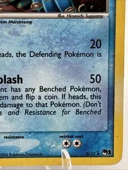 Swampert 5/17 Pop Series 1 Holo Rare Promo 2004 Vintage Pokemon TCG - Image 5