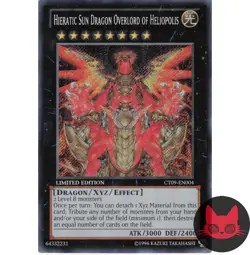 Yugioh Hieratic Sun Dragon Overlord of Heliopolis CT09-EN004 Secret Limited LP - Image 1