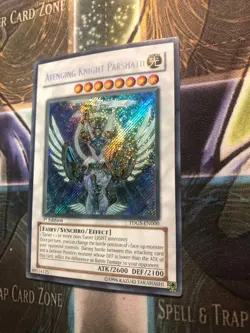 *** AVENGING KNIGHT PARSHATH *** 1ST EDITION SECRET RARE TDGS-EN000 YUGIOH! - Image 2
