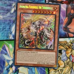 Yugioh! Dogmatika Fleurdelis, the Thunderbolt DOOD-EN026 Secret Rare - Image 1
