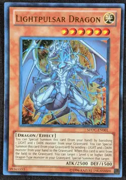 Lightpulsar Dragon 1996 Ultra Rare Holo Yugioh SDDC-EN001 (NM) - Image 1