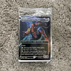 Magic The Gathering MTG Marvel Legends Spectacular Spider-Man Promo Card Sealed - Image 1
