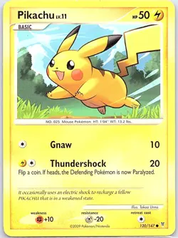 Pikachu 120/147 Non Holo Supreme Victors - Pokemon Card - NM - Image 1