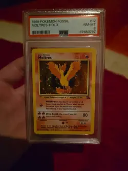 Psa Graded Holo Fossil Set Moltres Pokemon Card 12/62 - Image 2