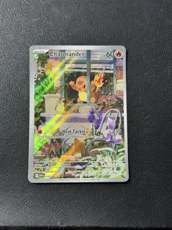 Charmander SVP044 Scarlet & Violet Illustration Full Art Holo Pokemon Card NM - Image 1