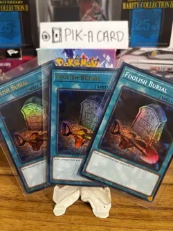 Foolish Burial 3x Card Playset 2 Ultra Rare 1 Super Rare - Image 1