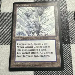 Glacial Chasm - Ice Age - MTG Magic The Gathering - LP Lightly Played - Image 2