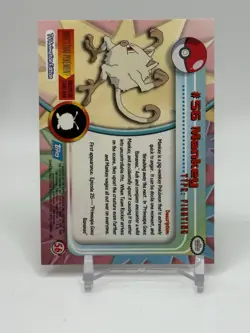 Mankey #55 Blue Logo Topps 2000 Tv Animation Edition Pokemon Blue LP H1 - Image 2