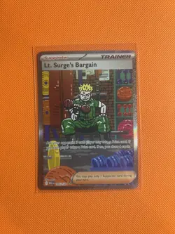 Pokemon TCG Lt. Surges Bargain 185/132 Mega Evolutions Secret Rare - Image 1
