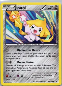 Pokemon TCG Jirachi 42/108 Roaring Skies Holo NM - Image 1