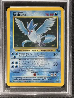 1999 Pokemon Fossil ** ARTICUNO ** HOLO #2 💎 PSA 8 💎 - Image 2