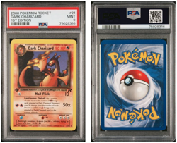 PSA MINT 9 2000 POKEMON TCG TEAM ROCKET #21 DARK CHARIZARD 1ST EDITION - Image 1