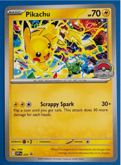 Pikachu Promo 2025 World Championships SVP EN 225 Pokemon Worlds "NEW" PROMO - Image 1