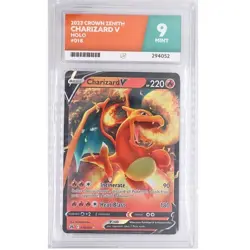 Pokemon TCG Charizard V Crown Zenith 018/159 Holo Ultra Rare Ace Graded Mint 9 - Image 1