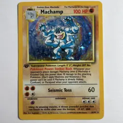 Machamp 8/102 1st Edition Base Set Holo Rare 1999 Pokemon LP / MP - Image 1