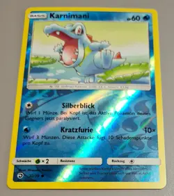 Karnimani # 22/70 (Totodile) Reverse Holo Majestat der Drachen 2018 Pokemon Mint - Image 1