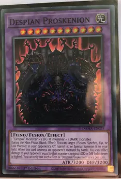 Yu-Gi-Oh! TCG Despian Proskenion DAMA-EN035 Super Rare 1st Edition Near Mint - Image 1
