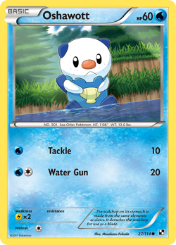 Oshawott 27/114 Common | Black & White | Pokemon Card - Image 1