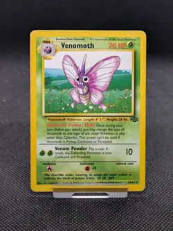 Venomoth 29/64 Non Holo Jungle Set Rare Pokemon Card WOTC LP EXCELLENT - Image 1