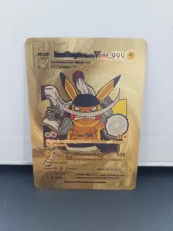 Pikachu Edward Newgate Gold Vcos Cosplay Pokemon Card - Image 1