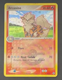 Pokemon Card Arcanine 18/112 Reverse Holo - FireRed & LeafGreen - Damaged - Image 1
