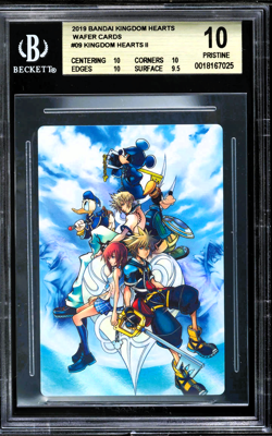BGS 10 KINGDOM HEARTS JAPANESE WAFER CARD FOIL SORA DONALD GOOFY MICKEY POP 1 - Image 1