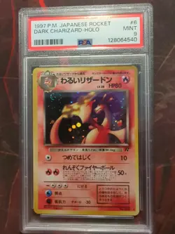Pokemon Dark Charizard Team Rocket Japanese Holo Rare #006 PSA 9 Mint - Image 1