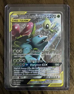 Pokemon Celebi & Venusaur GX Tag Team Tins Full Art Promo SM167 - Image 1