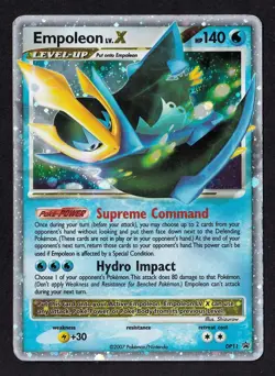 2007 POKEMON DIAMOND & PEARL EMPOLEON LV.X-HOLO #DP11 - Image 1
