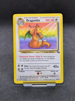 Dragonite 19/62 Non Holo Fossil Set Rare Pokemon WOTC LP EXCELLENT - Image 1