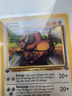 Tauros 1st Edition Jungle 47/64 Uncommon HD Photos Mint WOTC Vintage Pokemon - Image 2