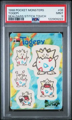 1998 POCKET MONSTERS SEALDASS STITCH TOUCH #06 TOGEPI PSA 9 - Image 1