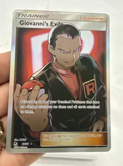 Pokemon Giovanni's Exile (Full Art) 67/68 Hidden Fates Holo NM - Image 1