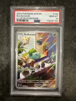 2024 Pokemon Bulbasaur Illustration Rare PSA 10 Mint, IR Stellar Crown SCR 143 - Image 1