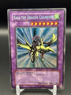 Gaia the Dragon Champion LOB-125 The Legend of Blue Eyes White Dragon Unl HP - Image 2