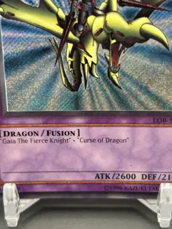 Gaia the Dragon Champion LOB-125 The Legend of Blue Eyes White Dragon Unl HP - Image 3