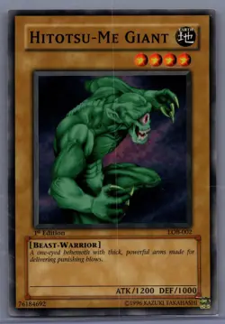 Yugioh Hitotsu-Me Giant LOB-002 Common 1st Edition Lightly Played - Image 1